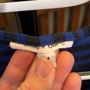 Blue and Black Striped Long Tank Alice and Olivia circa 2007 ish